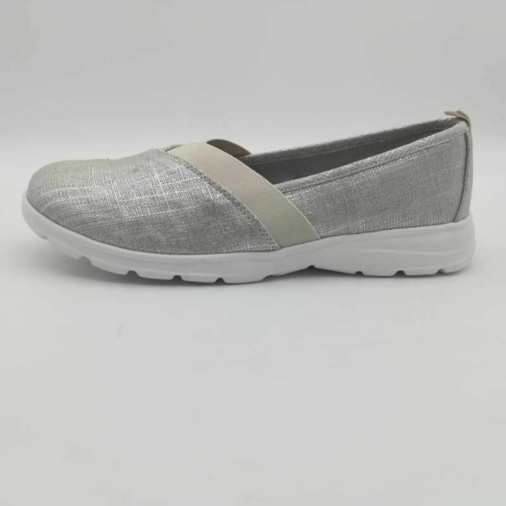 Lands' End tan slip on shoes